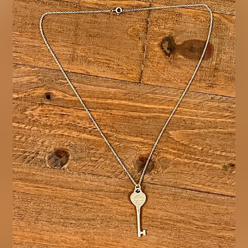 Tiffany & Co. Heart ❤️ Key pendant in sterling silver